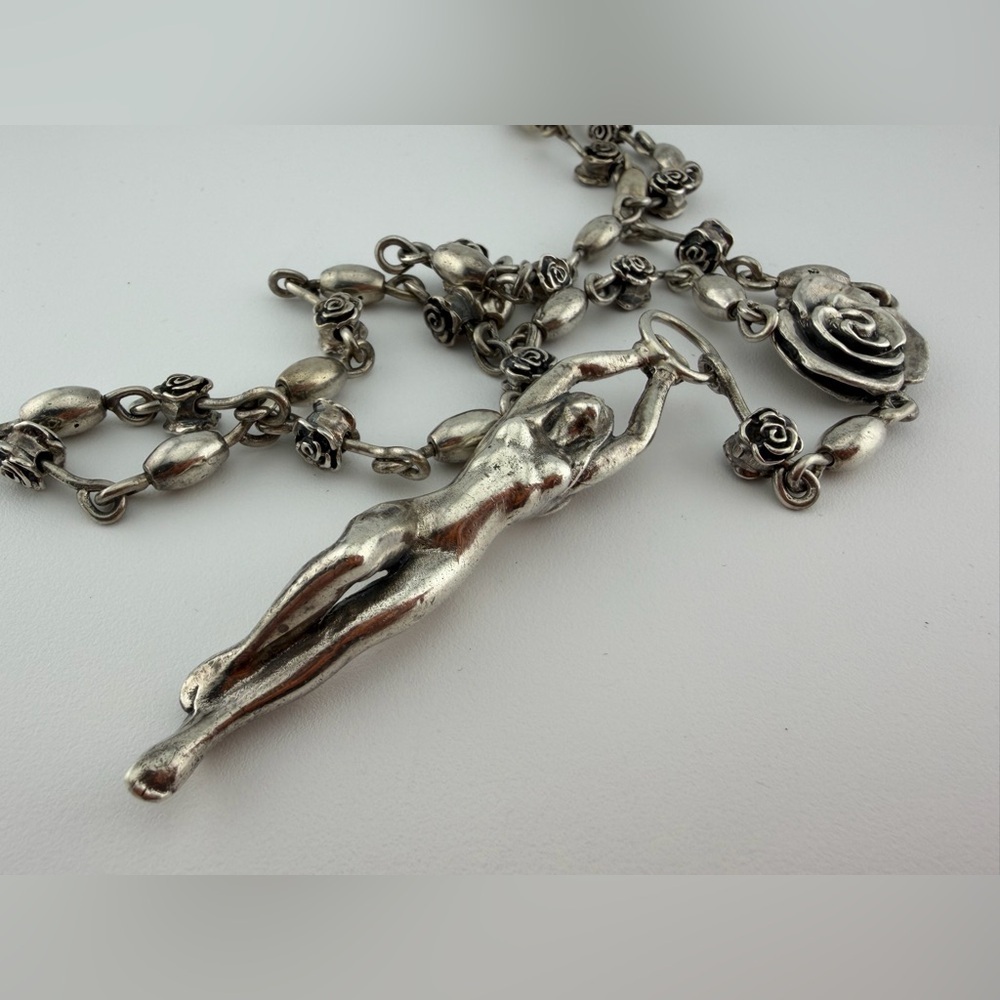 Mitchell Binder King Baby 144g Sterling Rosary - Discontinued Female Form Motif - Picture 3 of 15